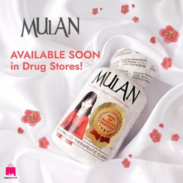 MULAN GLUTATHIONE + COLLAGEN + NAC 500MG ; 60 capsules FREE MULAN SOAP - Image 2