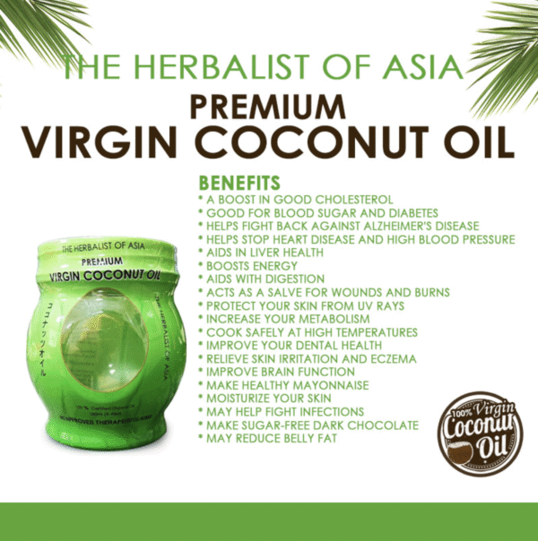 ORGANIC VIRGIN COCONUT OIL (VCO) 280g in glass jar - Image 3