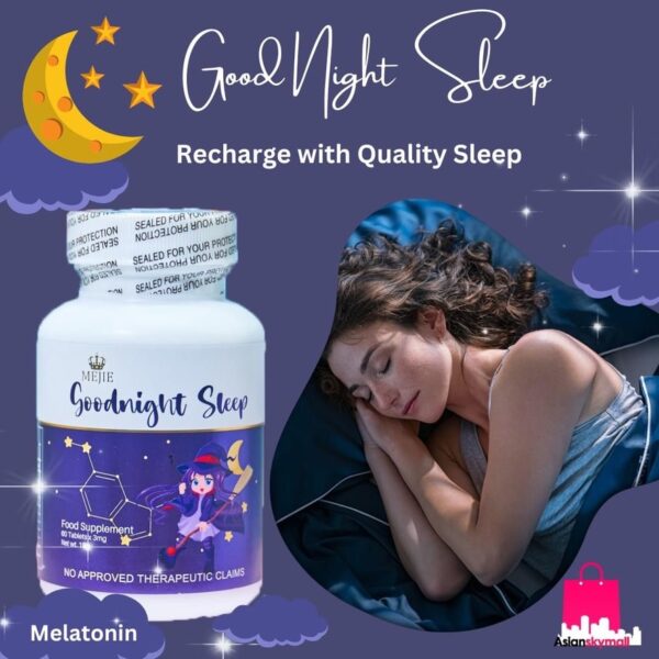 GOODNIGHT SLEEP Melatonin by Mejie 60 tablets 3mg - Image 5