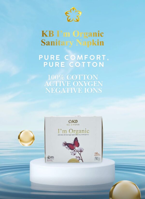 KB I'm Organic Sanitary Napkin by 10 pads/box x 3 boxes - Image 2