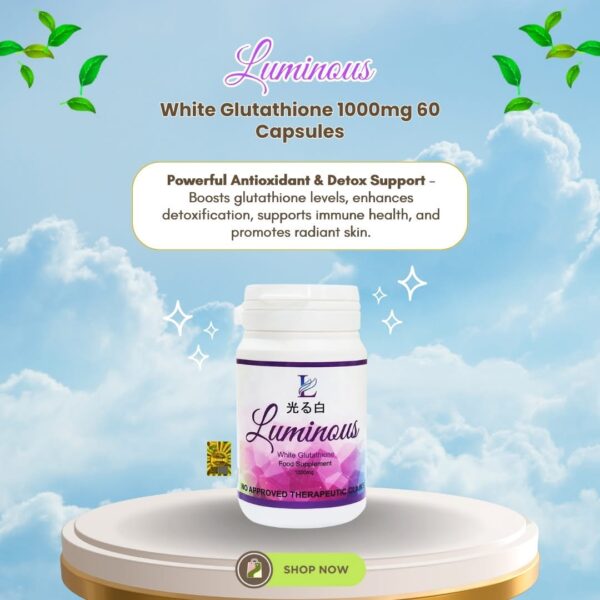 LUMINOUS GLUTATHIONE 1000mg ; 60 capsules - Image 4