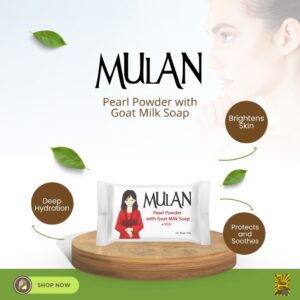 MULAN GOAT MILK + VCO+ PEARL POWDER SOAP 80g by 10 Bars in a BOX