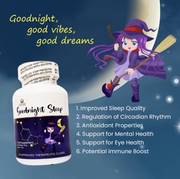 GOODNIGHT SLEEP Melatonin by Mejie 60 tablets 3mg - Image 6